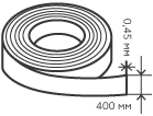 Лента нержавеющая 0,45х400 мм.  12Х18Н10Т нагартованная, мягкая